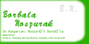 borbala moszurak business card